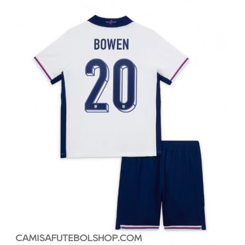 Camisa de time de futebol Inglaterra Jarrod Bowen #20 Replicas 1º Equipamento Infantil Europeu 2024 Manga Curta (+ Calças curtas)